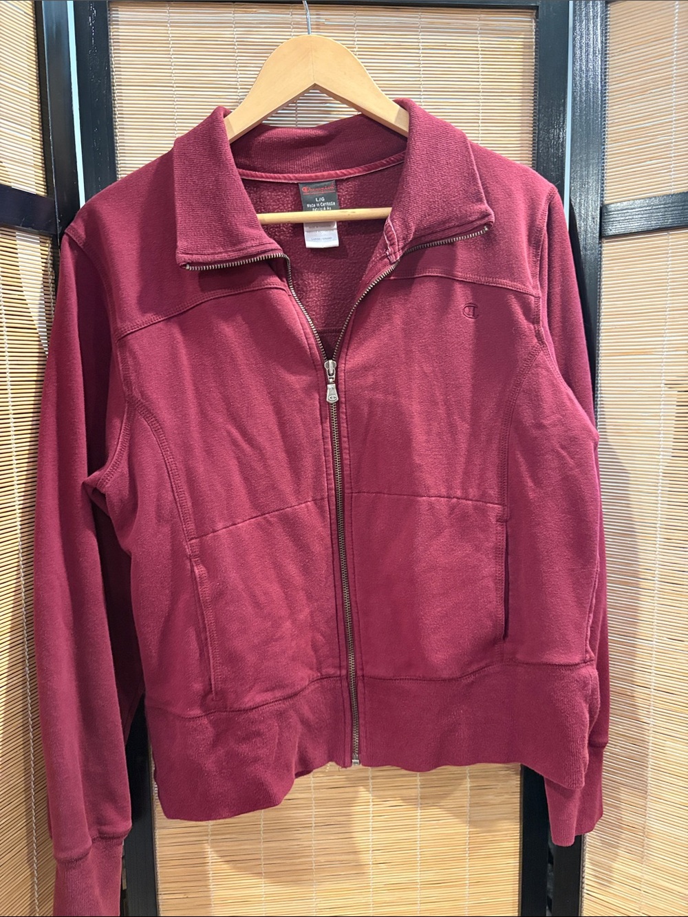 Champion Women’s Zip-Up Fleece Jacket in Wine